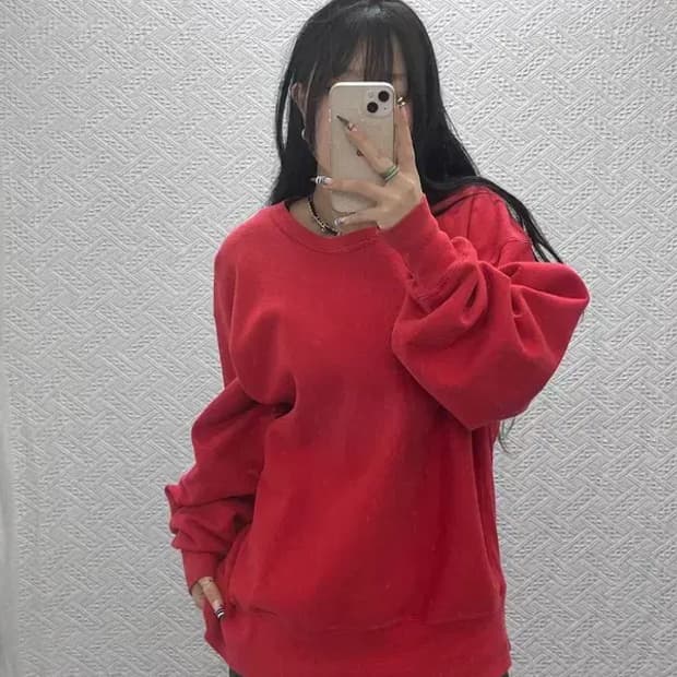 챔피온 리버스위브 빈티지 레트로 무지 기모 맨투맨 L C07707