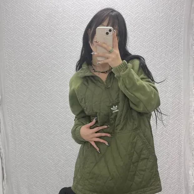 아디다스 유로파 하프집업 깔깔이 누빔 자켓 120 C06289