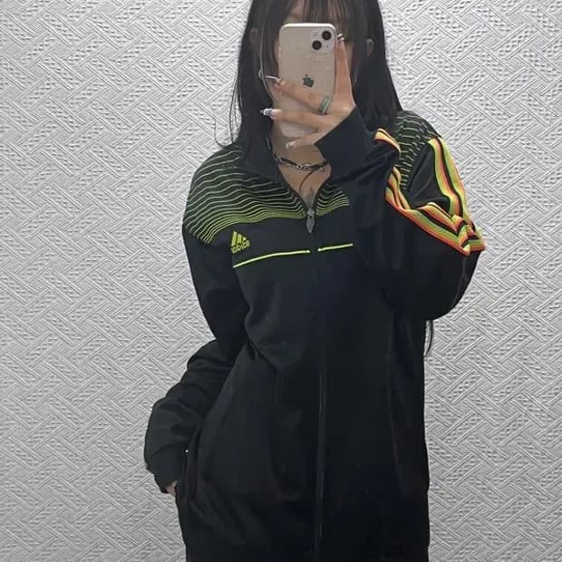 아디다스 형광 트랙탑 져지 집업 105 C06158