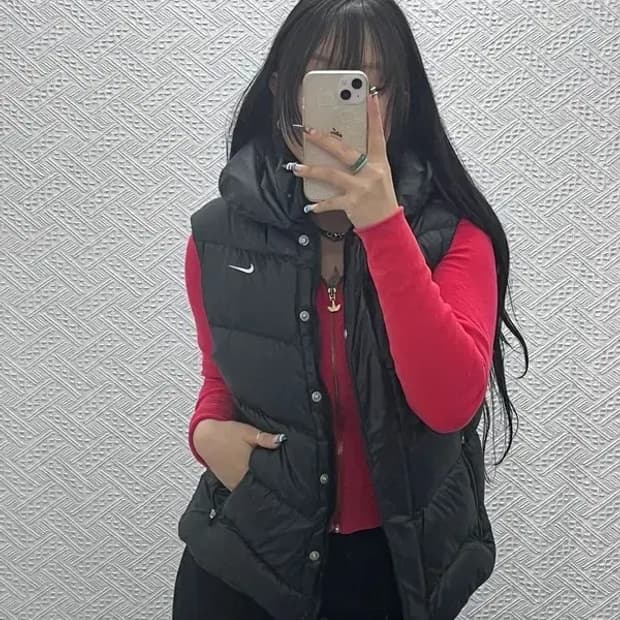 나이키 빈티지 모던 캐주얼 패딩 조끼 L C07722