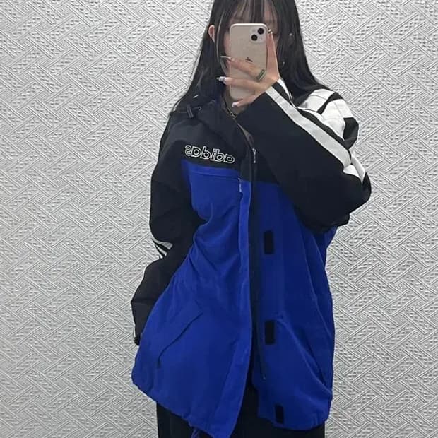 아디다스 90s 올드스쿨  사선로고 바람막이 자켓 95 C07725