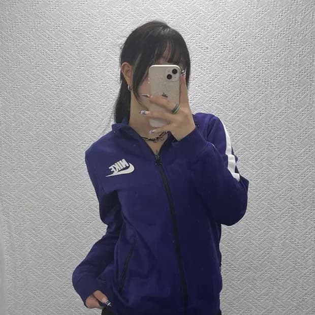 나이키 레트로 Y2K 딥퍼플 져지 집업 100 C07784