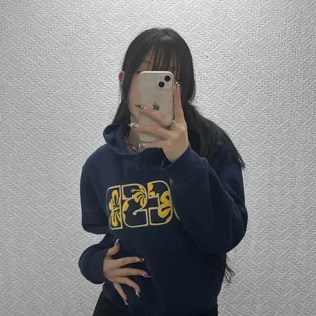 러셀 어센틱 UCSD 올드스쿨 키치 약기모 숏 후드티 XS C07850