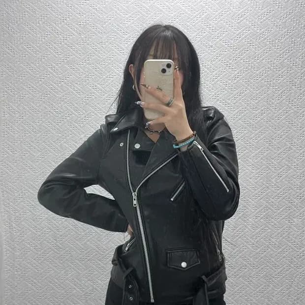 비바스튜디오 스트릿 락시크 바이커 라이더 자켓 M C07855