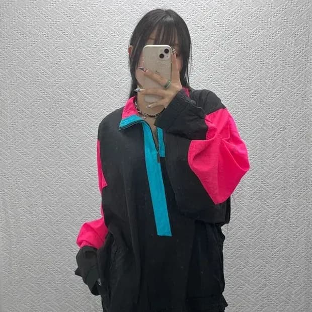 푸마 올드스쿨 레트로 멀티컬러 아노락 바람막이 XL C07854