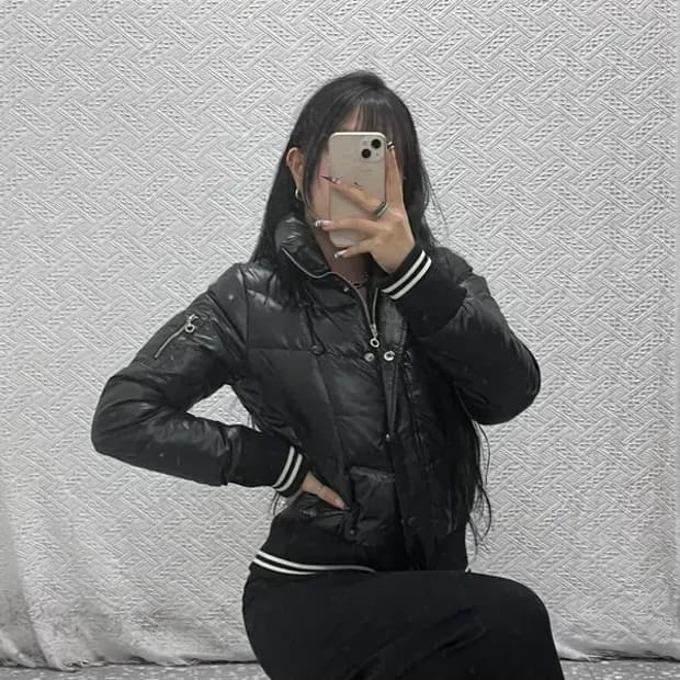 엄브로 올드스쿨 Y2K 빈티지 숏패딩 L C07882