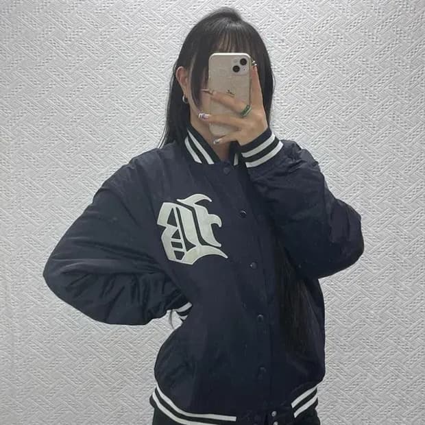 비바스튜디오 올드스쿨 스트릿힙합 스타디움 바시티자켓 L C07884