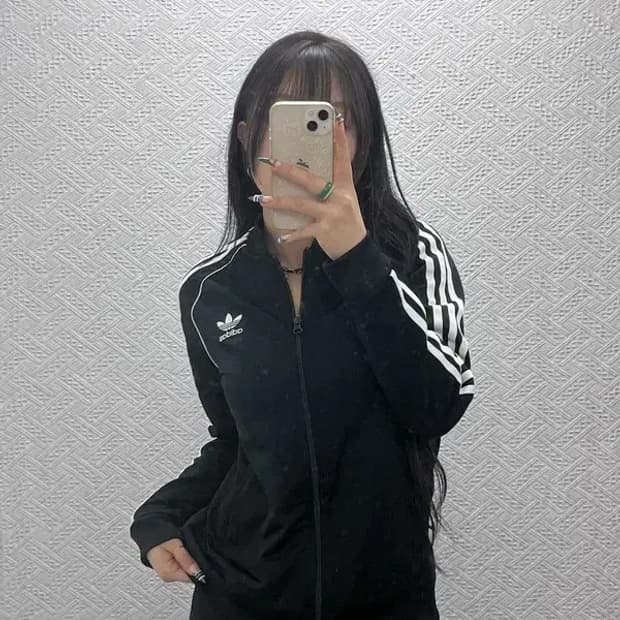 아디다스 Y2K 빈티지 슈퍼스타 져지 집업 160 C07891