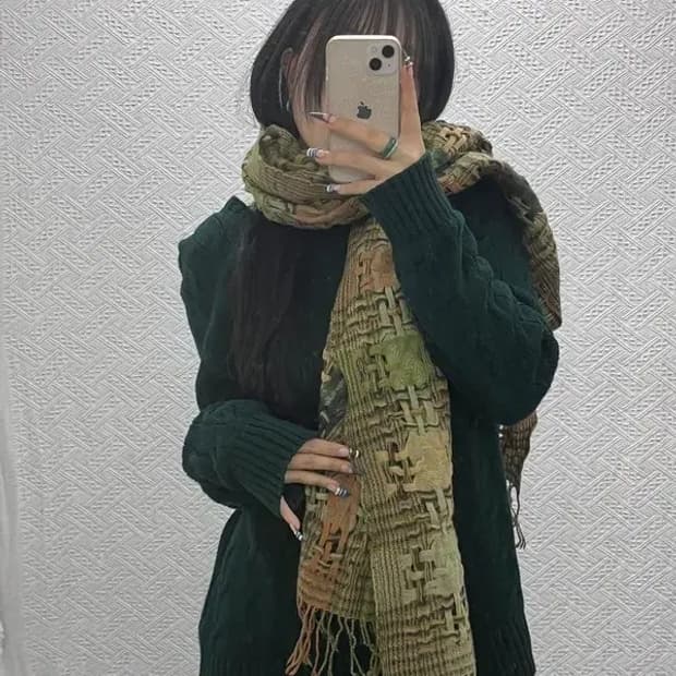 레노마 히피 보헤미안 빈티지 목도리 머플러 C07914