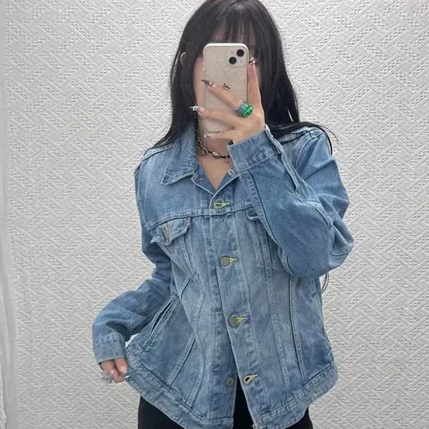 리바이스 올드스쿨 빈티지 워싱 데님 자켓 XL C07937