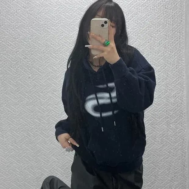 소라노 올드스쿨 스트릿 힙합 약기모 후드티 L C08003