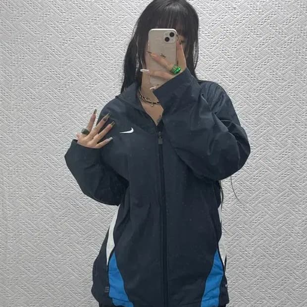 나이키 올드스쿨 레트로 00's 배색 바람막이 자켓 L C08044