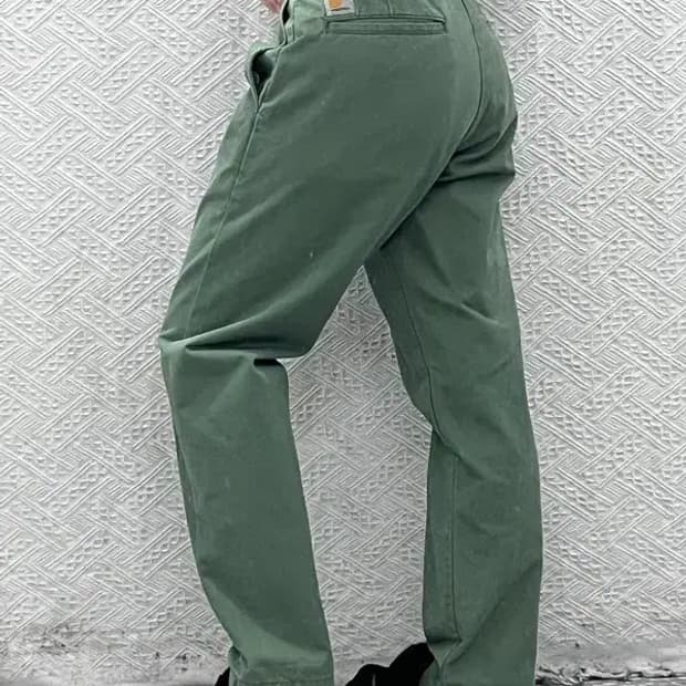 칼하트 빈티지 올리브카키 면바지 코튼팬츠 31인치 C08069