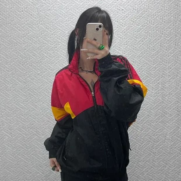 아디다스 올드스쿨 레트로 제우교역 바람막이 자켓 115 C08049