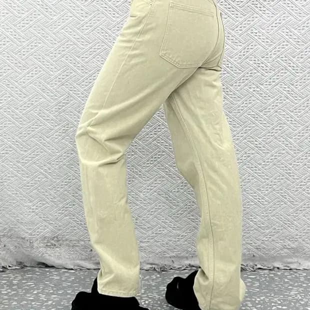 유니클로 U 르메르 빈티지 크림 면바지 코튼팬츠 25인치 C08070