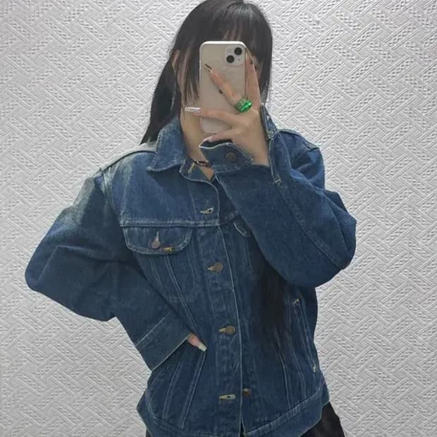 LEE 빈티지무드 데미지 워싱 데님 자켓 M C08054
