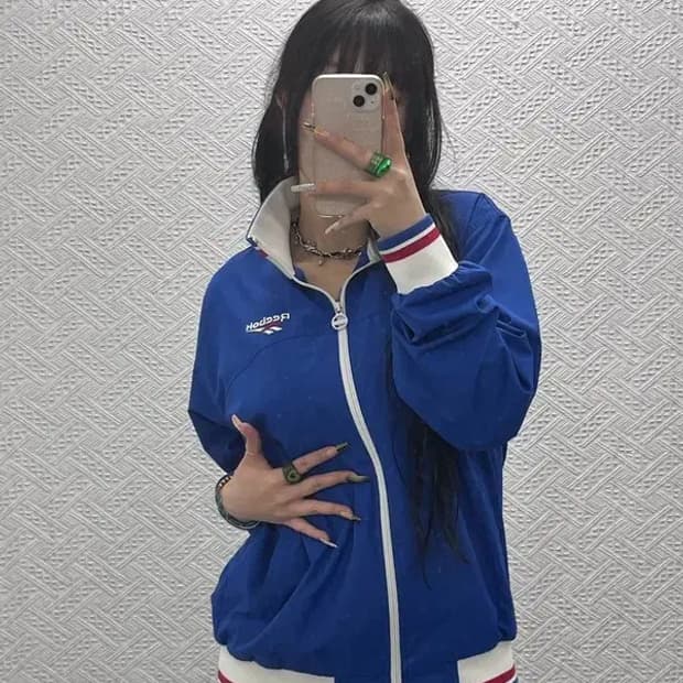 리복 올드스쿨 레트로 빈티지 바람막이 자켓 100 C08061