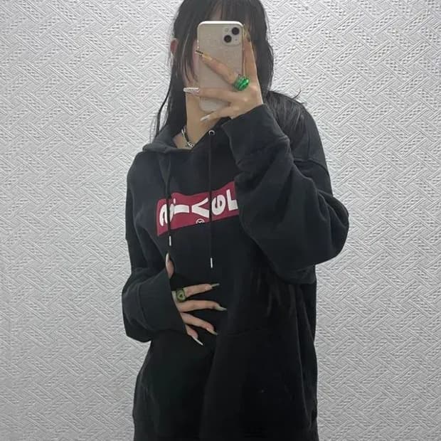 리바이스 캐주얼 레트로 빅로고 약기모 후드티 L C08096