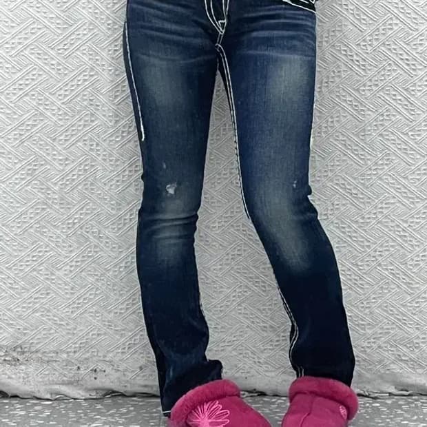 트루릴리전 빌리슈퍼티 Y2K 스티치 데님팬츠 24인치 C08148