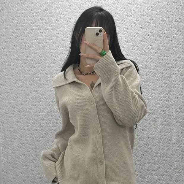 COS 코스 여리 캐주얼 부클레 니트 가디건 M C08163