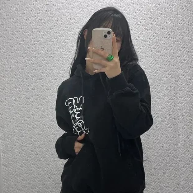 예스아이씨 스트릿힙합 빈티지 빅로고 후드티 S C08206