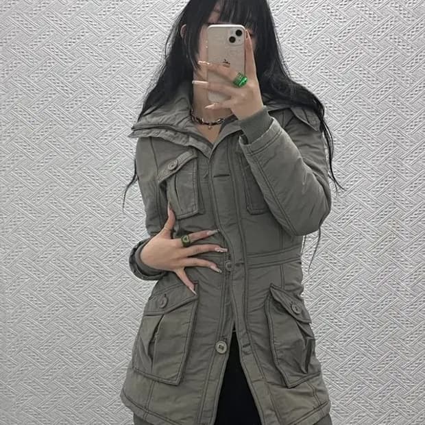 아디다스 레트로 빈티지 슬림핏 00's 야상 자켓 85 C08219