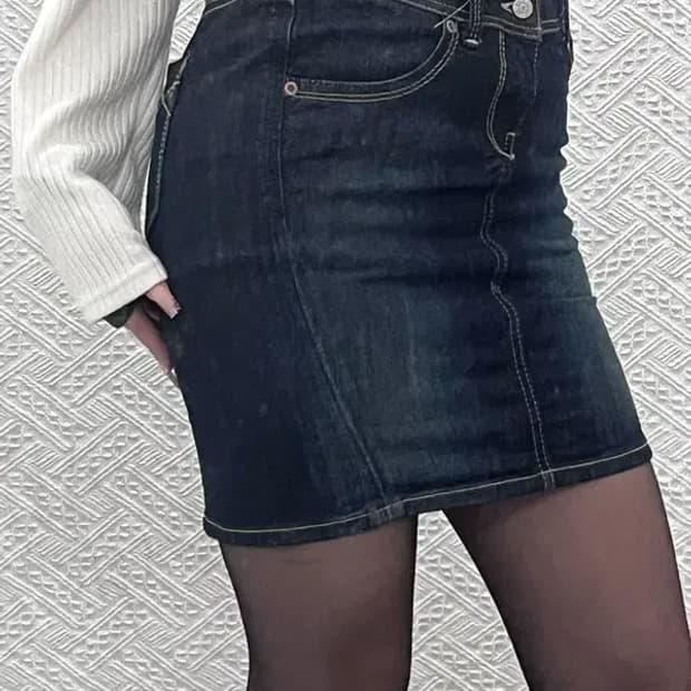 타미힐피거 SONORA 빈티지 워싱 데님 스커트 XS C08269