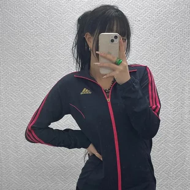 아디다스 Y2K 00's 글리터 삼선 져지 집업 M C08280