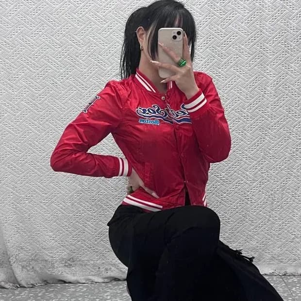 MLB 보스턴 레드삭스 레트로 바람막이 바시티자켓 90 C08282