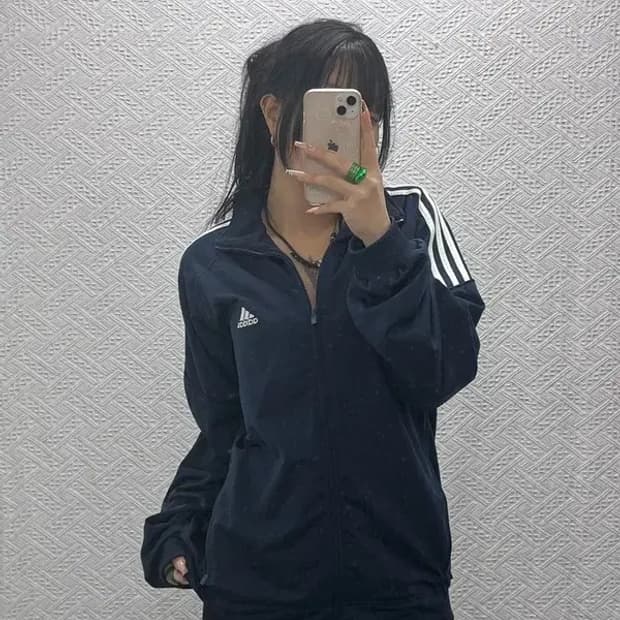 아디다스 올드스쿨 레트로 캐주얼 져지 집업 L C08298