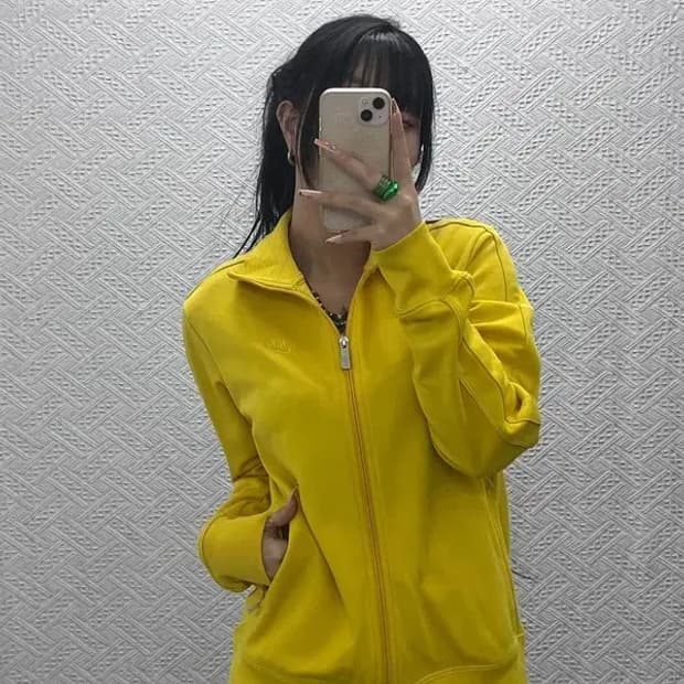 나이키 Y2K 90's 옐로우 머스타드 져지 집업 L C08299