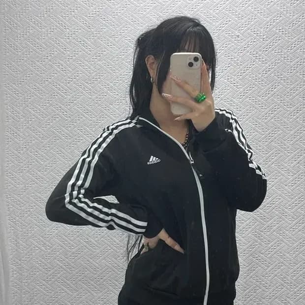 아디다스 올드스쿨 빈티지 삼각로고 져지 집업 100 C08301