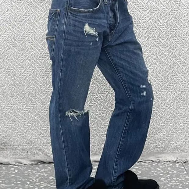 아베크롬비 빈티지 데미지 찢청 부츠컷 데님팬츠 31인치 C08350