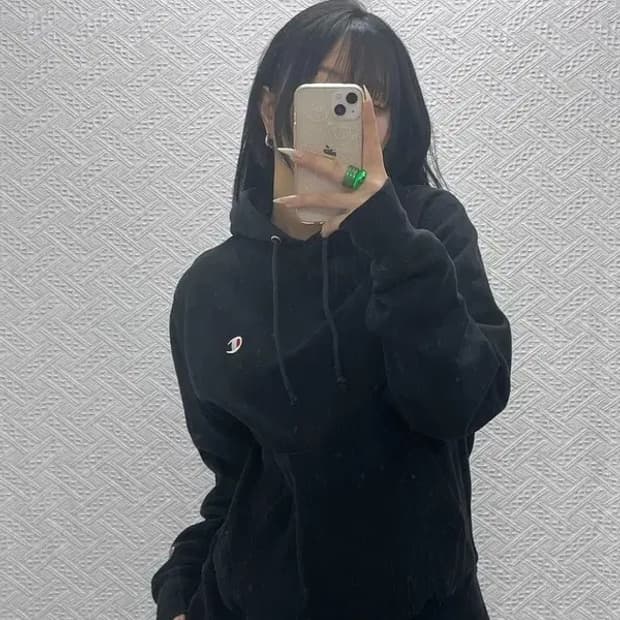 챔피온 리버스위브 빈티지 캐주얼 약기모 후드티 S C08375