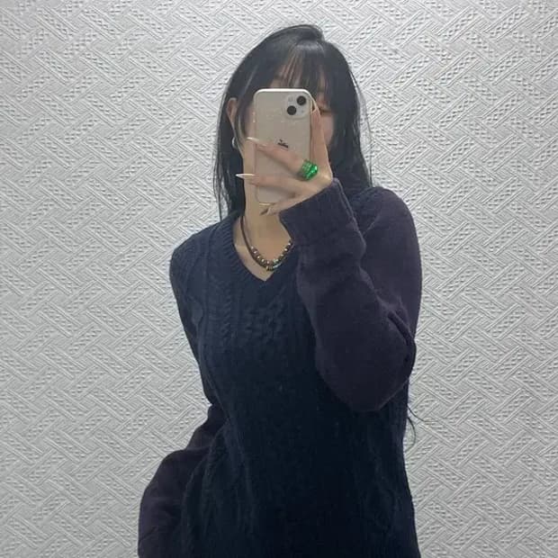 유니클로X JW앤더슨 모던캐주얼 울혼방 꽈배기 니트 L C08371