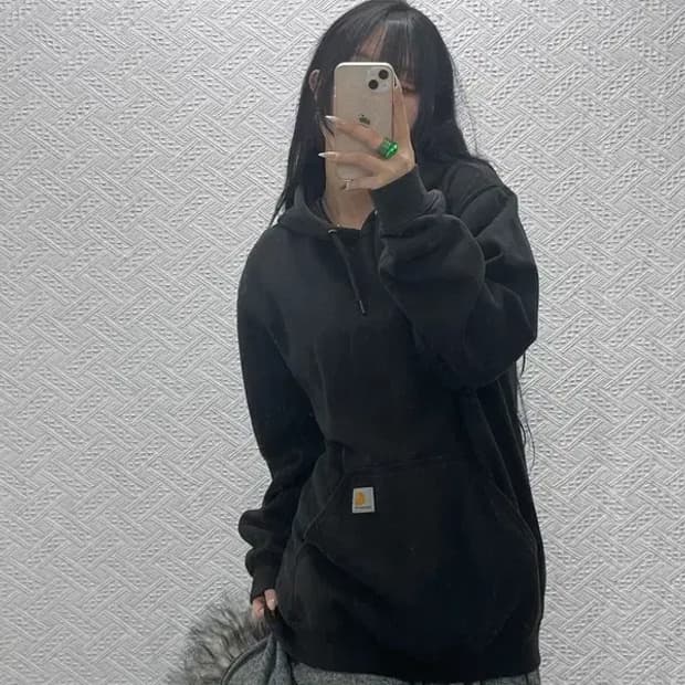 칼하트 유니크 캐주얼 슬리브 그래픽 약기모 후드티 M C08377