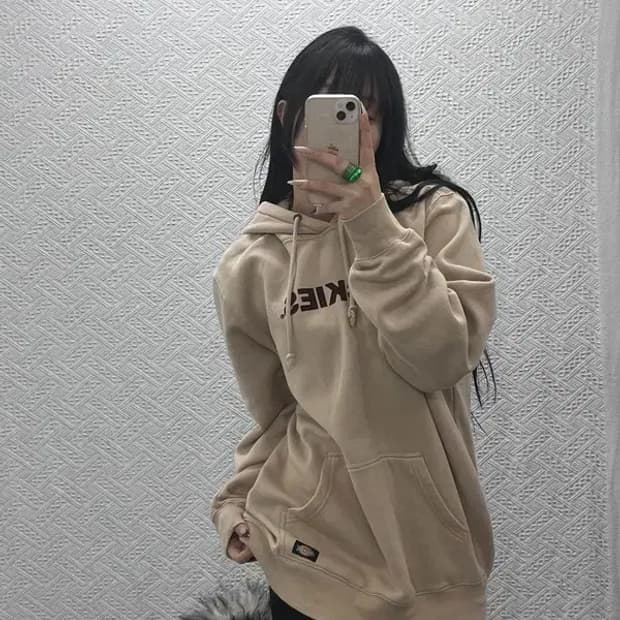디키즈 캐주얼 빈티지 커피 베이지 약기모 후드티 XL C08438