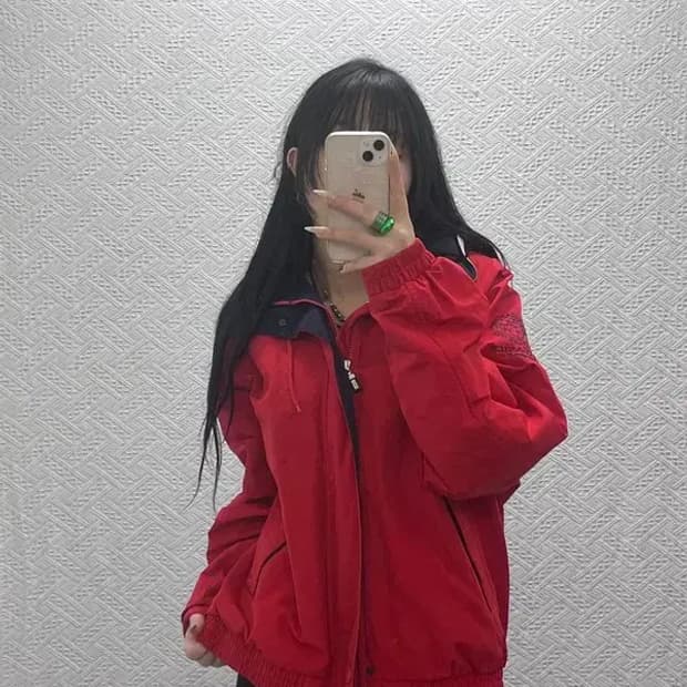 아식스 올드스쿨 레트로 오버핏 윈드브레이커 바람막이 105 C08439