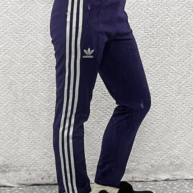 아디다스 Y2K 빈티지 파이어버드 퍼플 트랙팬츠 90 C08470