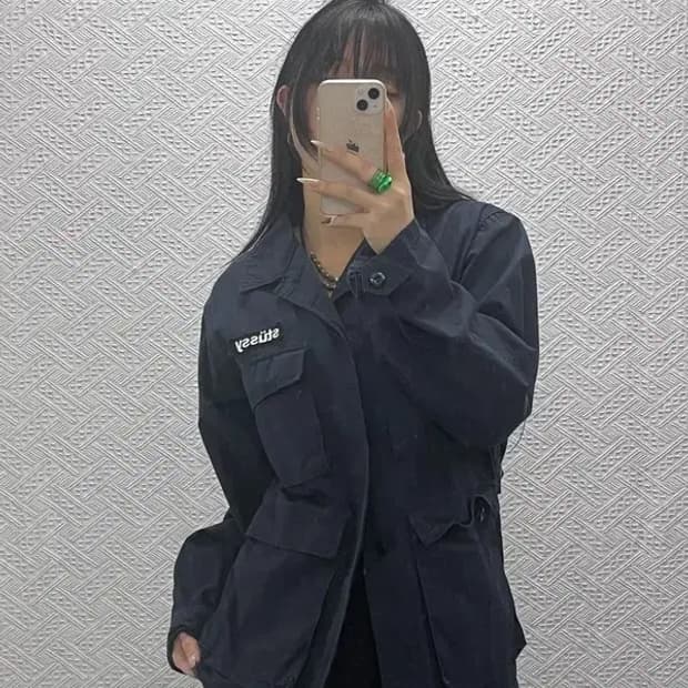 스투시 올드스쿨 멀티포켓 유틸리티 워크 자켓 S C08458