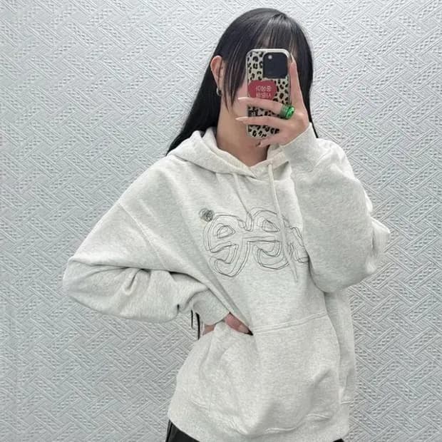 리 LEE 키치 체인 트위치 로고 후드티 M C08497