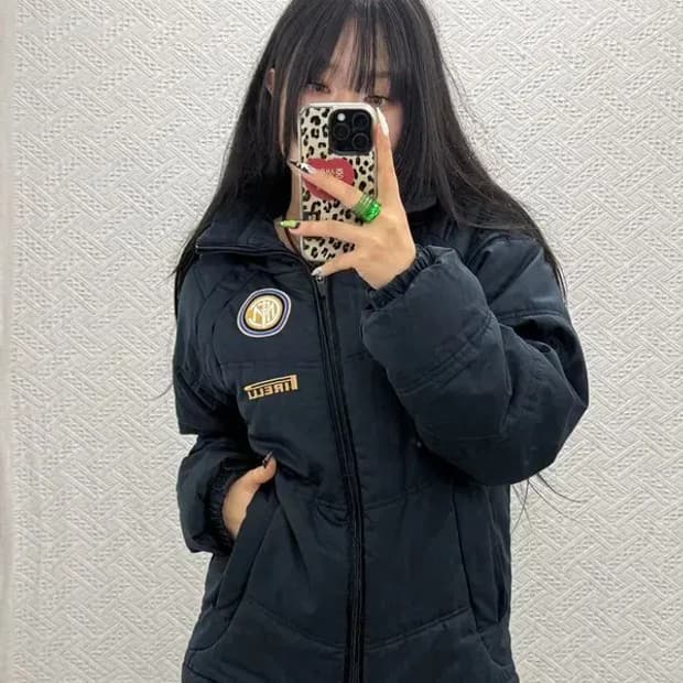 나이키 인터밀란 피렐리 올드스쿨 경량 패딩 자켓 XS C08491