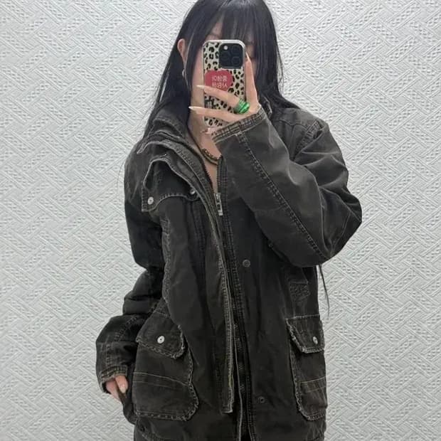 지스타 로우 빈티지 헌팅 워크 사파리 자켓 L C08492