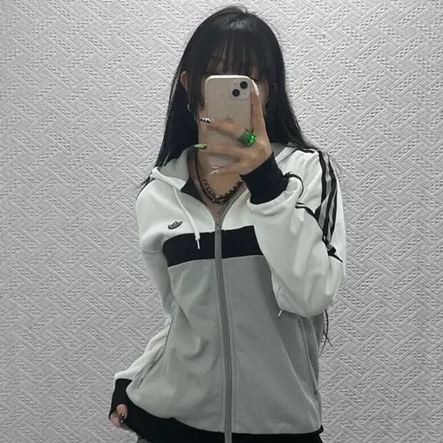 아디다스 대장급 희귀 파이어버드 오레오 져지 집업 95 C08521