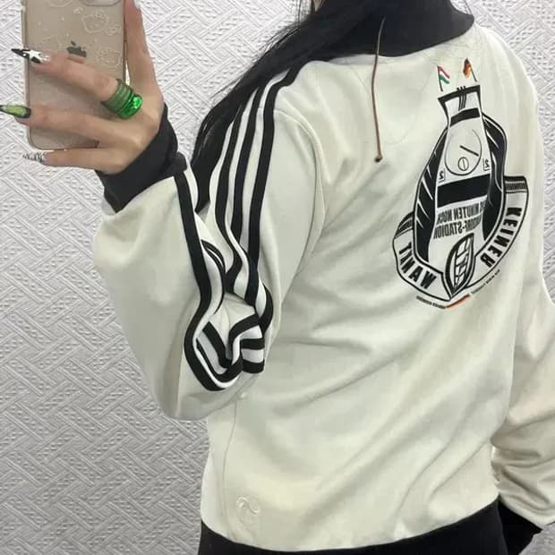 아디다스 유로 2008 독일 화이트크림 져지 집업 95 C08522