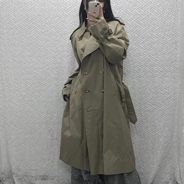 버버리 모던시크 캐주얼 벨티드 트렌치 코트 52 C08529