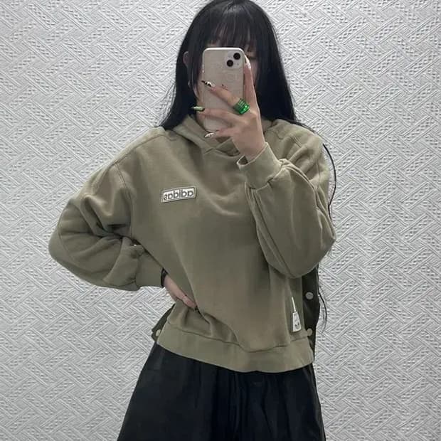 아디다스 아디브레이크 스트릿힙합 올리브카키 후드티 XS C08562