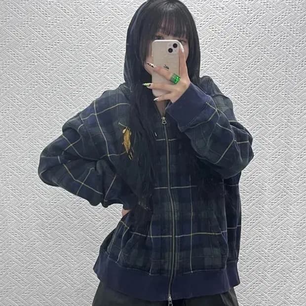 폴로 랄프로렌 빅포니 하이틴 블랙와치 타탄체크 자켓 XXL C08567