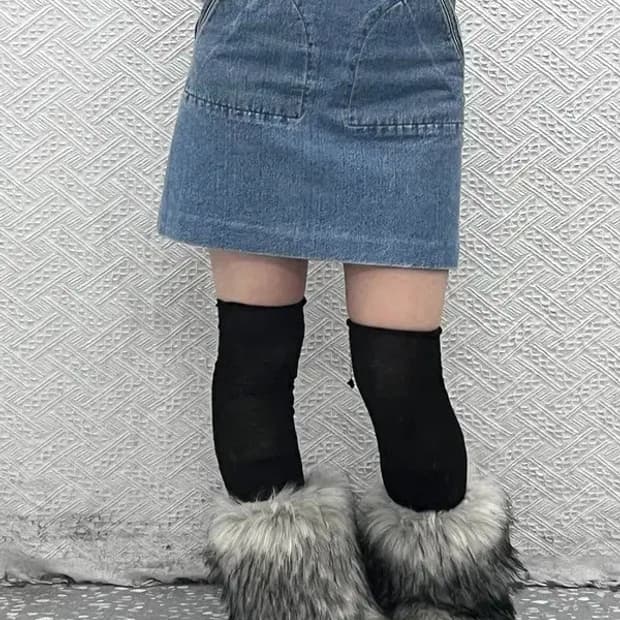 아페쎄 캐주얼 유니크 빅포켓 미니스커트 데님 청치마 34 C08587