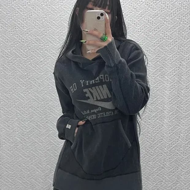 나이키 올드스쿨 빈티지 스트릿 와플 후드티 L C08563